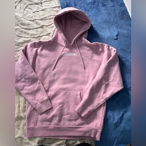 Glossier Tops - GLOSSIER pink hoodie
